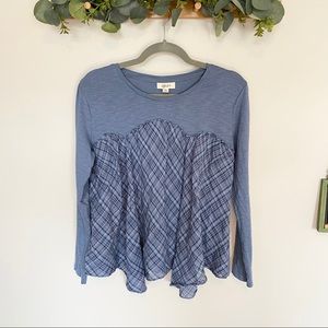 Style & Co. Blue Plaid Top